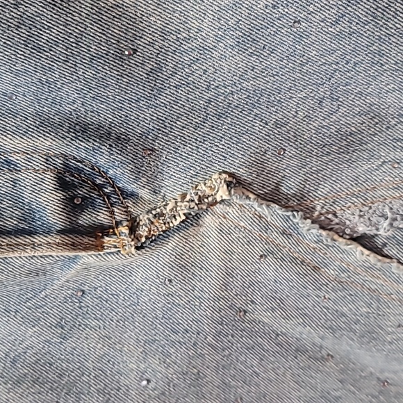 LEVI CASUAL BOHEMIAN VINTAGE SOUTHWESTERN 90's MIDI BLUE JEAN DENIM MINI SKIRT - Picture 11 of 16